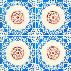 Traditional Portuguese glazed tiles