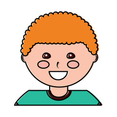 Obraz premium portrait happy young boy character vector illustration