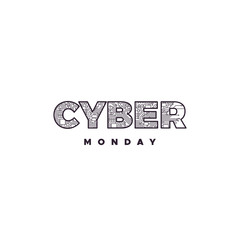 Cyber Monday label design.
