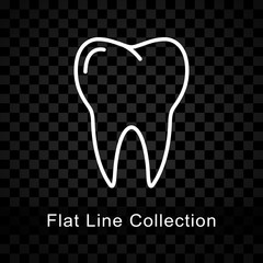 tooth icon on checkered background