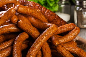 Assorted smoked sausages