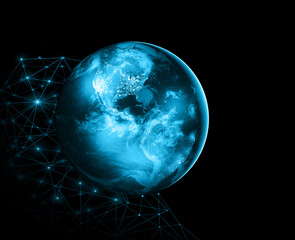 Naklejka premium Earth from Space. Best Internet Concept of global business from concepts series. Elements of this image furnished by NASA. 3D illustration