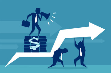 Businessmen in corporate world