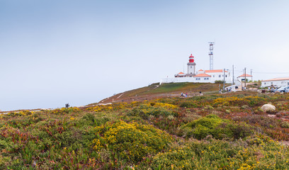 Fototapeta na wymiar Landscape of Cabo da Roca with lighthouse