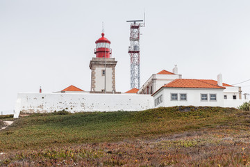 Fototapeta na wymiar Cabo da Roca lighthouse and buildings