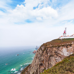 Fototapeta na wymiar Landscape of Cabo da Roca with the lighthouse
