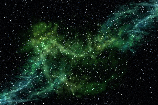 Beautiful space nebula. Digital illustration. 