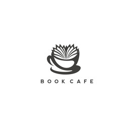 book cafe vector illustration.