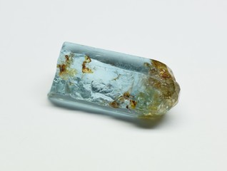 Aquamarine rough gemstone crystal