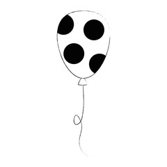 Fototapeta premium balloon air dotted party decorative vector illustration design