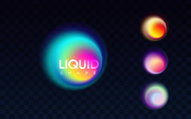 Abstract liquid colorful banner.