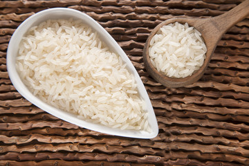 Organic raw white rice - Oryza sativa