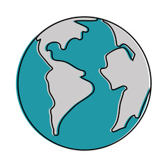 earth planet school icon vector illustration design