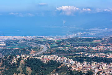 Panorama of Iskenderun city and Iskenderun Gulf