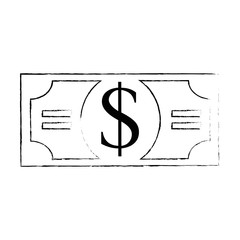 bill dollar money icon vector illustration design