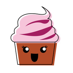 Kawaii muffin icon