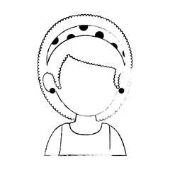 beautiful and young woman character vector illustration design