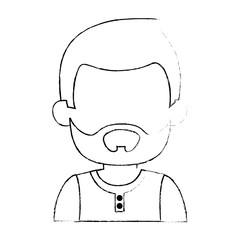 young man model avatar character vector illustration design