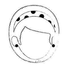 beautiful and young woman head character vector illustration design