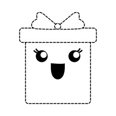 Kawaii gift box icon