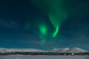 Northern lights in swedish lapland - Abisko , Sweden 