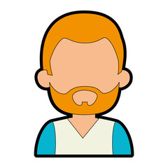 young man model avatar character vector illustration design