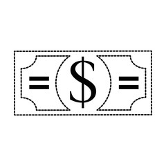bill dollar money icon vector illustration design