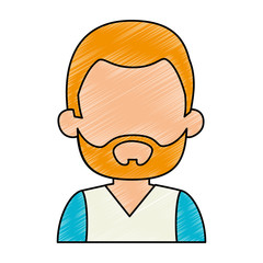 young man model avatar character vector illustration design