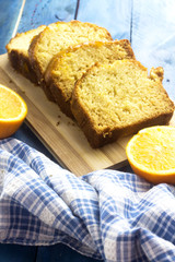arabic homemade pound orange sliced cake