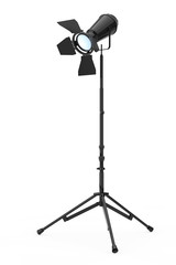 Studio Lighting with Stand. 3d Rendering