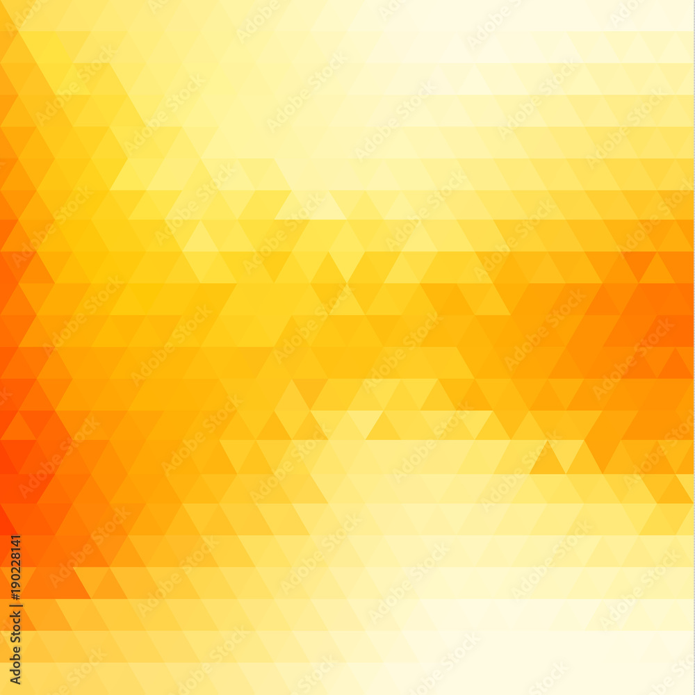 Wall mural abstract yellow background with triangular pattern