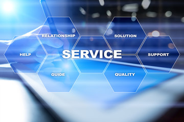 Naklejka premium Customer service and relationship concept. Business concept.