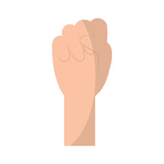 human hand fist held gesture icon vector illustration