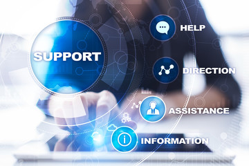 Technical support. Customer help. Business and technology concept.