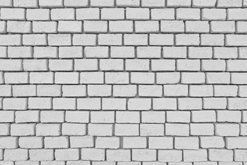 Fototapeta premium White old brick wall in decoration architecture.