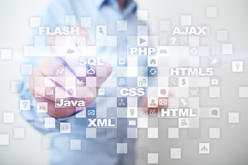 Web development. Programming. Internet and technology concept.