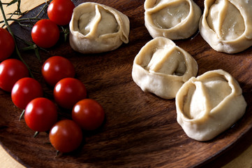 Manti/ Traditional meat dish of the peoples of Central Asia