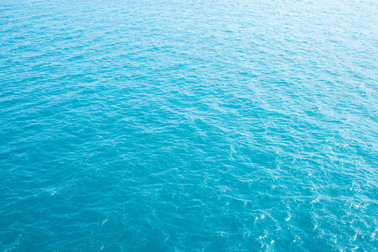 beautiful blue sea wave texture in the ocean for background
