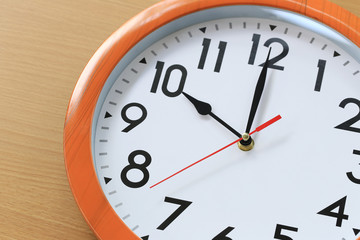 Focus time in clock of ten o'clock for the design in your business concept.