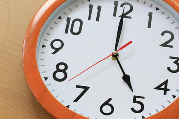 Focus time in clock of five o'clock for the design in your business concept.