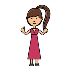 cartoon girl icon image
