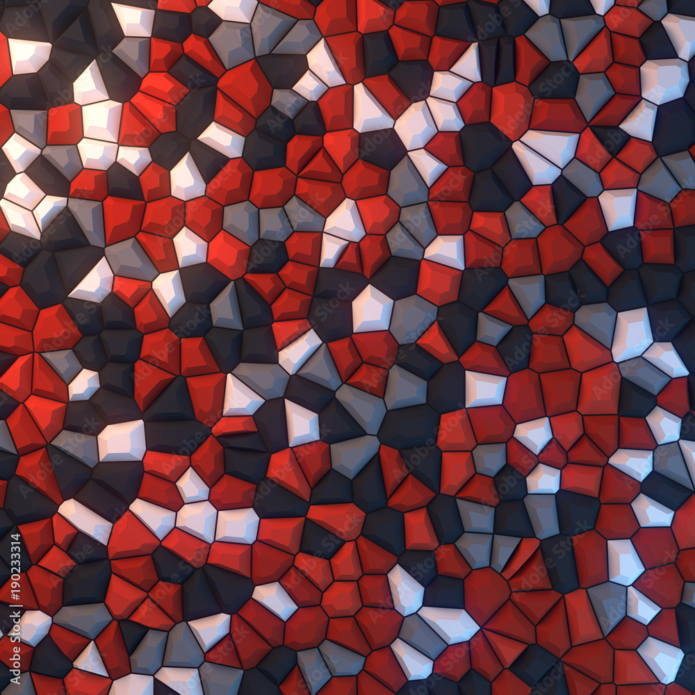Aufkleber Colored abstract surface pattern. 3d rendering
