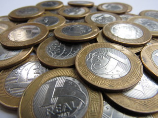 Brazilian coins one real
