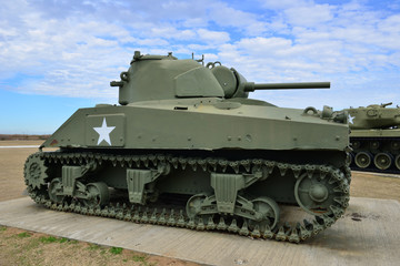 Fototapeta na wymiar An American battle tank. 