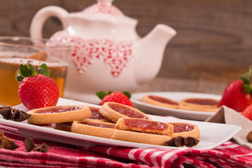 Strawberry tartlets.