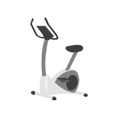 Exercise bike, fitness equipment cartoon vector Illustration