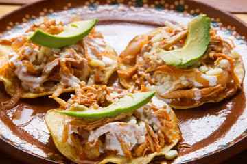 Mexican food: Tostadas tinga