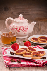 Strawberry tartlets.