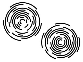 Design element Circular target effect on white background03