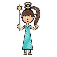 cartoon fairy girl icon